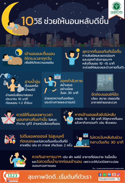 10 วิธี ช่วยให้นอนหลับดีขึ้น